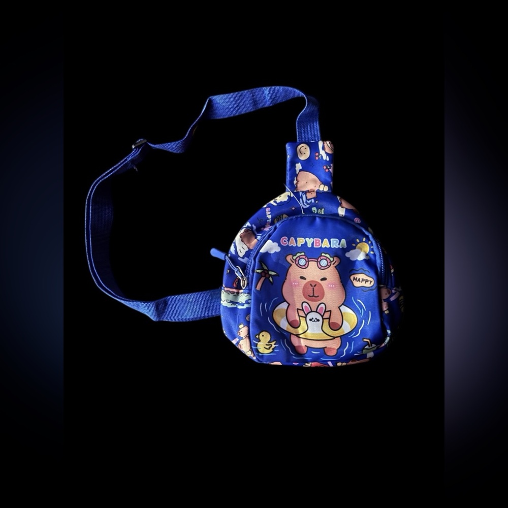 ✨Blue and pink Capybara mini backpack bag✨